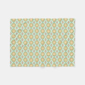 Retro 70s Mid Century Ogee Deense Pastel Fleece Deken (Voorkant (Horizontaal))