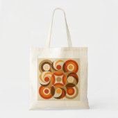Retro 70s Mid Mod Geometric Pattern Canvas tas (Voorkant)
