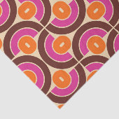 Retro 70s Mid Mod geometrisch patroon Tissuepapier (Detail)