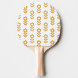 Retro 70s Midden Eeuw Scandinavisch Bloemmotief Tafeltennisbatje