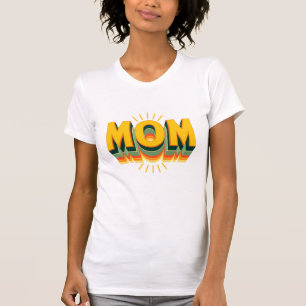 Retro 70s Moeder Typografie T-shirt