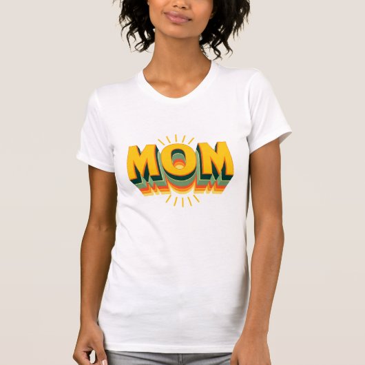 Retro 70s Moeder Typografie T-shirt (Voorkant)