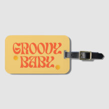 Retro 70s Mosterd Sinaasappel Hippie Groovy Baby