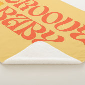 Retro 70s Mosterd Sinaasappel Hippie Groovy Baby Sherpa Deken (3/4)