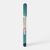 Retro 70s Mountainscape with Bright Clouds iPhone 16 Hoesje (Rechterkant)