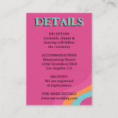 Retro 70s Music Cassettebandje Groovy Fuchsia Fun Informatiekaartje (Achterkant)