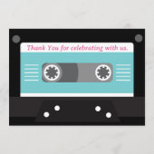 Retro 70s Music Cassettebandje Groovy Fuchsia Fun Menu (Achterkant)