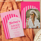  retro 70s neonroze  foto afstuderen kaart