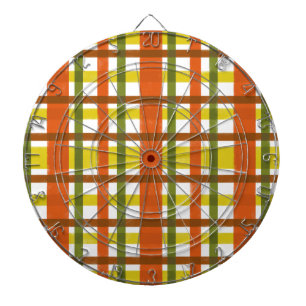 Retro 70s Oranje geel speldenstaart Dartbord