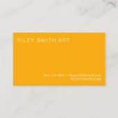 Retro 70s Oranje geel uniek kleurrijk Abstract Visitekaartje (Voorkant)