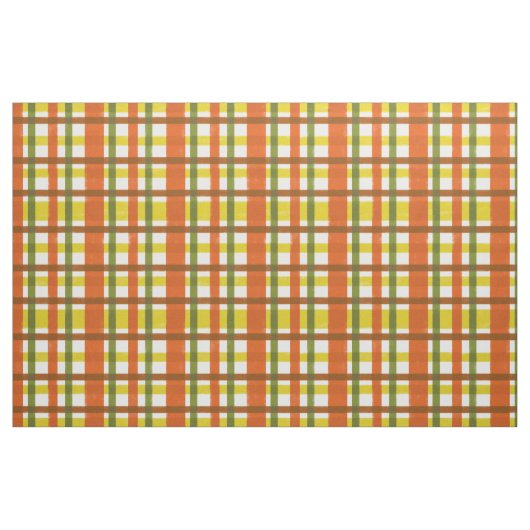 Retro 70s Oranje Gele Pset Funky Stof (Fat Quarter)
