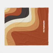 Retro 70s Oranje Groovy Hippie Persoonlijk Fleece Deken (Voorkant (Horizontaal))