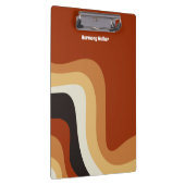 Retro 70s Oranje Groovy Hippie Persoonlijk Klembord (Rechts)