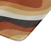 Retro 70s Oranje Groovy Hippie Persoonlijk Snijplank (Hoek)