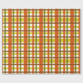 Retro 70s Oranje speldenplaat Cadeaupapier (Vlak)