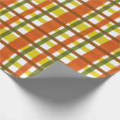 Retro 70s Oranje speldenplaat Cadeaupapier (Hoek)