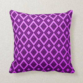 Retro 70's Paarse Diamond Pattern-Sierkussen Kussen