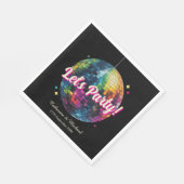 Retro 70's Party Disco Ball Sparkle Glam Wedding Servet (Hoek)