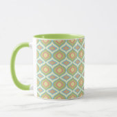Retro 70s Pastel Geometrische Behang Mok (Links)