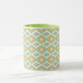 Retro 70s Pastel Geometrische Behang Mok (Midden)