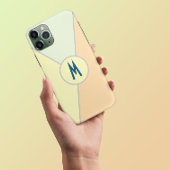 retro 70s pastel kleurenblok driehoek monogram Case-Mate iPhone case