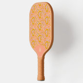 Retro 70's Pastel Peach Monogram Topography Pickleball Paddle (Links)