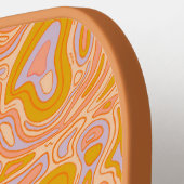 Retro 70's Pastel Purple Monogram Topography  Pickleball Paddle (Links Detail)