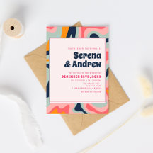 Retro 70s Pastel Roze Groovy Abstract