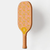 Retro 70's Pastel Yellow Monogram Topography Pickleball Paddle (Links)