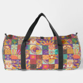 Retro 70s Patchwork Duffle Bag Plunjezak (Achterkant)