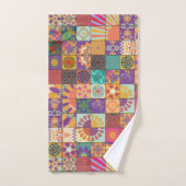 Retro 70s Patchwork Handdoek Set (Handdoek)