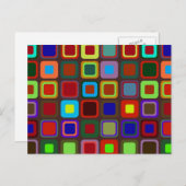 Retro 70s-patroon briefkaart (Voorkant / Achterkant)