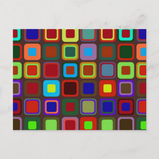 Retro 70s-patroon briefkaart