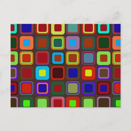 Retro 70s-patroon briefkaart (Voorkant)