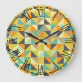 Retro 70s-patroon grote klok (Voorkant)