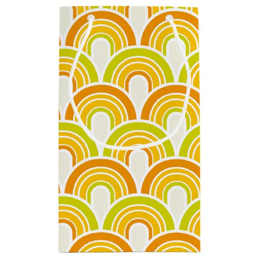 Retro 70s-patroon klein cadeauzakje (Achterkant)