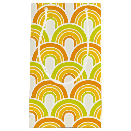 Retro 70s-patroon klein cadeauzakje (Voorkant)