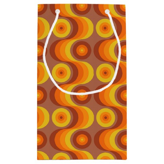 Retro 70s-patroon klein cadeauzakje (Achterkant)