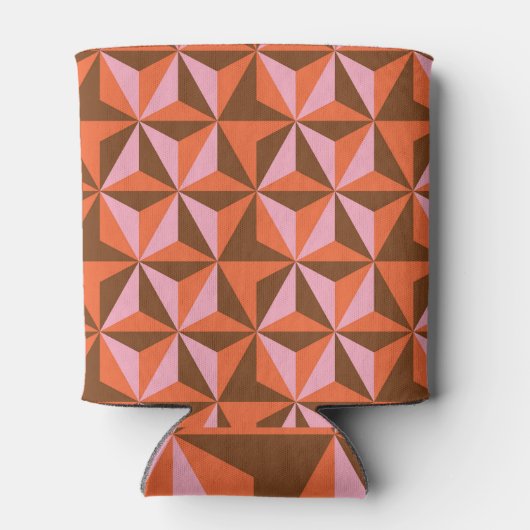 Retro 70's: patroonachtergrond blikjeskoeler (Achterkant)