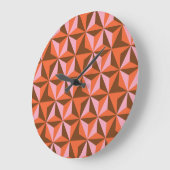 Retro 70's: patroonachtergrond grote klok (Hoek)