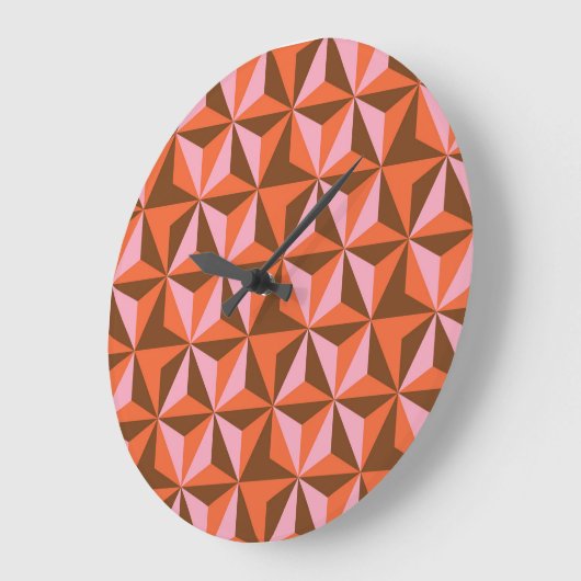 Retro 70's:  patroonachtergrond grote klok (Hoek)