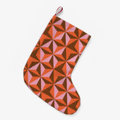 Retro 70's: patroonachtergrond kleine kerstsok (Voorkant (Hangend))