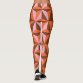 Retro 70's:  patroonachtergrond leggings (Achterkant)