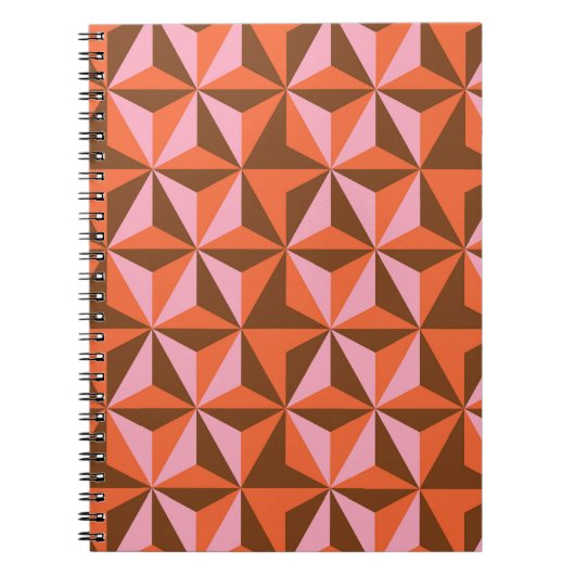 Retro 70's: patroonachtergrond notitieboek (Voorkant)