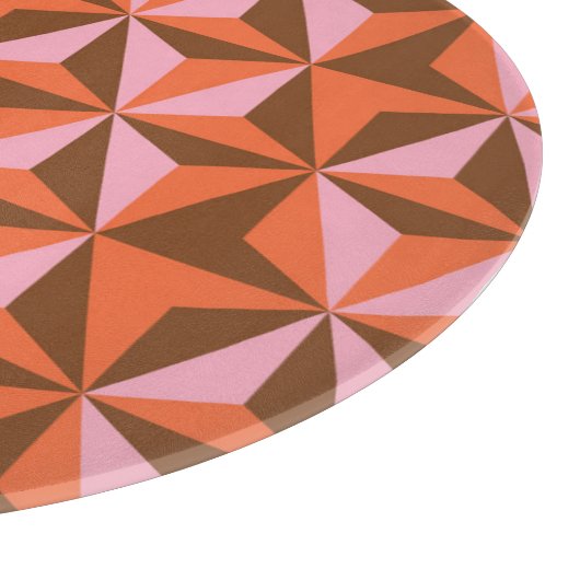 Retro 70's:  patroonachtergrond snijplank (Hoek)