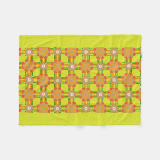 Retro / 70s Patroonchic Fleece Blanket (Voorkant (Horizontaal))