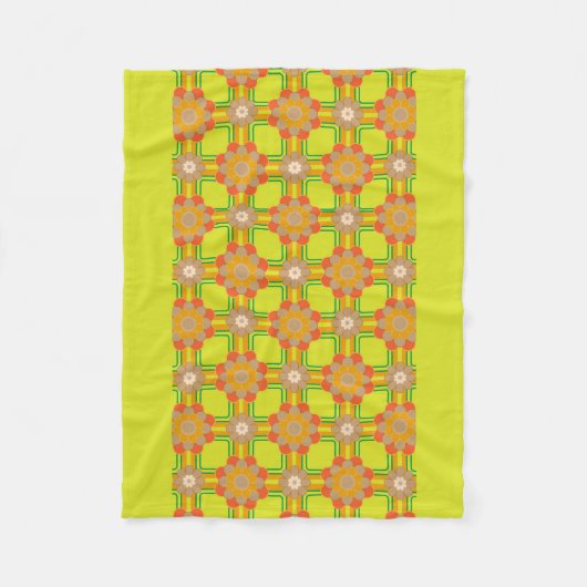 Retro / 70s Patroonchic Fleece Blanket Deken (Voorkant)