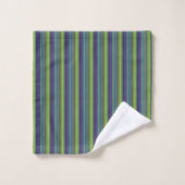 Retro 70s Pauw Palet Verticale Strepen Bad Handdoek (Wasdoekje)