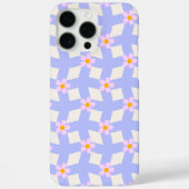 Retro 70s Periwinkle Paarse Geometrische Bloem Case-Mate iPhone Case (Achterkant)