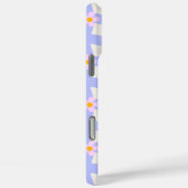 Retro 70s Periwinkle Paarse Geometrische Bloem Case-Mate iPhone Case (Achterkant / Rechts)